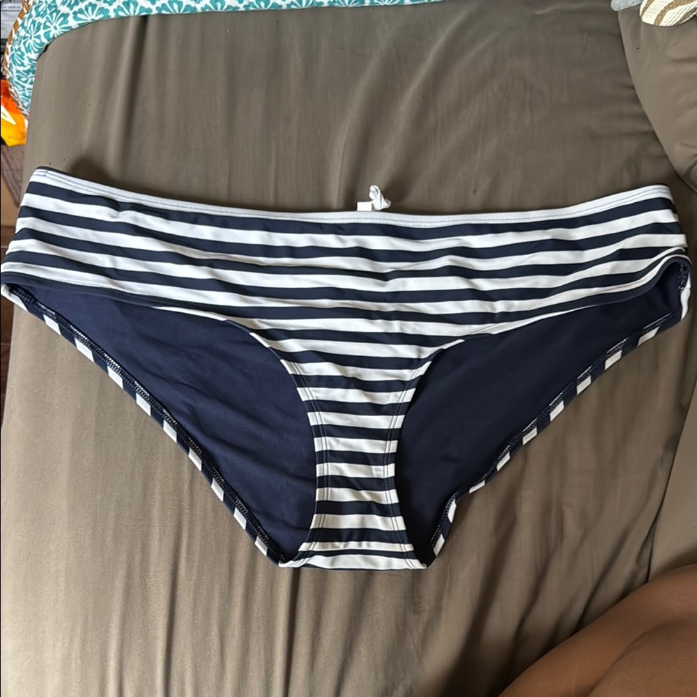 Aerie Blue and White Striped Bikini